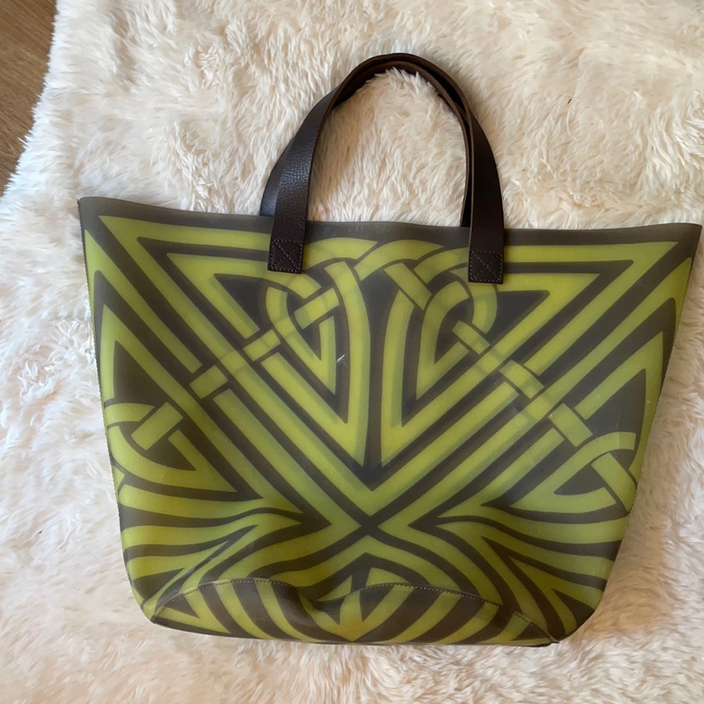 Leather and silicone tote/beach bag